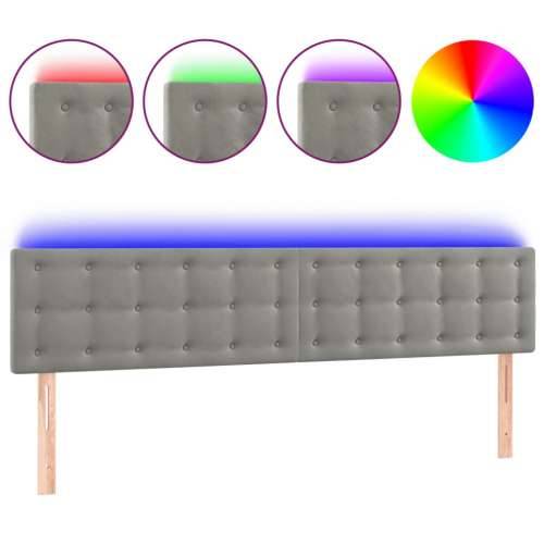 LED uzglavlje svjetlosivo 180x5x78/88 cm baršunasto - Svjetlosiva 180 x 5 x 78/88 cm 1 Cijena