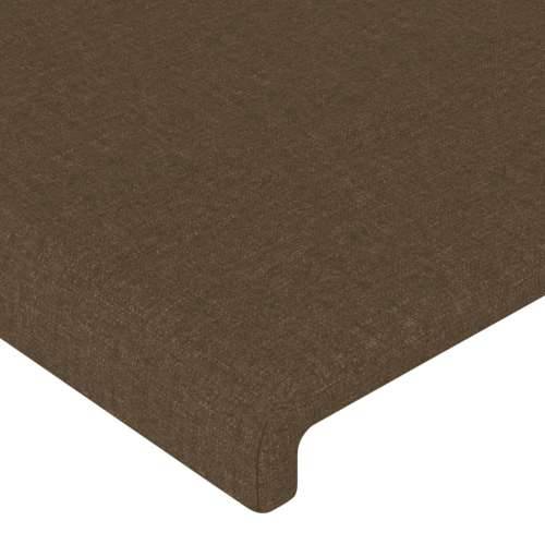 LED uzglavlje tamnosmeđe 180x5x118/128 cm od tkanine - Tamno smeđa 180 x 5 x 118/128 cm 1 Cijena