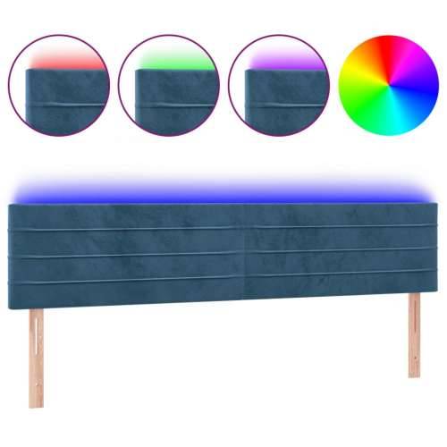 LED uzglavlje tamnoplavo 160x5x78/88 cm baršunasto - Tamno plava 160 x 5 x 78/88 cm 1 Cijena
