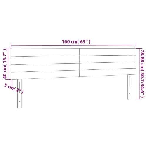 LED uzglavlje tamnoplavo 160x5x78/88 cm baršunasto - Tamno plava 160 x 5 x 78/88 cm 1 Cijena