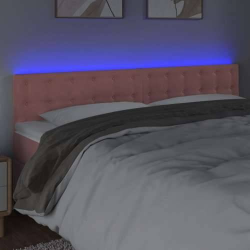 LED uzglavlje ružičasto 160x5x78/88 cm baršunasto - Ružičasta 160 x 5 x 78/88 cm 1 Cijena