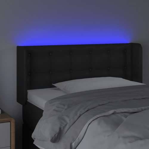 LED uzglavlje crno 103x16x78/88 cm od umjetne kože - Crna 103 x 16 x 78/88 cm 1 Cijena
