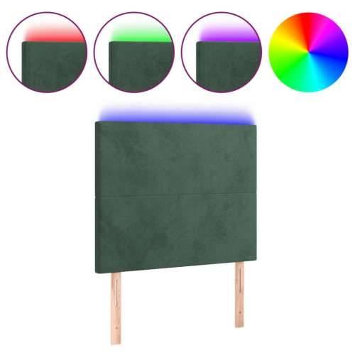 LED uzglavlje tamnozeleno 100x5x118/128 cm baršunasto - Tamnozelena 100 x 5 x 118/128 cm 1 Cijena