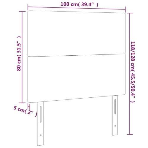 LED uzglavlje tamnozeleno 100x5x118/128 cm baršunasto - Tamnozelena 100 x 5 x 118/128 cm 1 Cijena