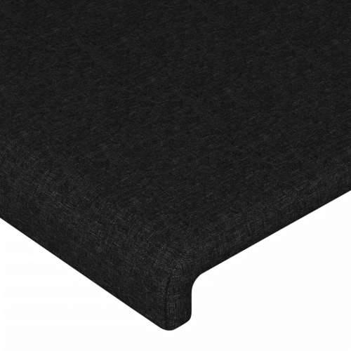 LED uzglavlje crno 144x5x118/128 cm od tkanine - Crna 144 x 5 x 118/128 cm 1 Cijena