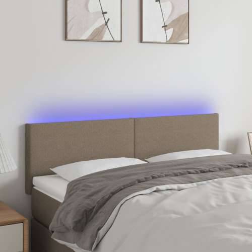 LED uzglavlje smeđesivo 144x5x78/88 cm od tkanine - Sivo-smeđa 144 x 5 x 78/88 cm 1 Cijena