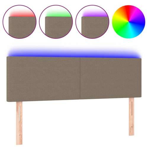 LED uzglavlje smeđesivo 144x5x78/88 cm od tkanine - Sivo-smeđa 144 x 5 x 78/88 cm 1 Cijena