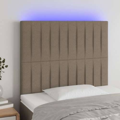 LED uzglavlje smeđesivo 90x5x118/128 cm od tkanine - Sivo-smeđa 90 x 5 x 118/128 cm 1 Cijena