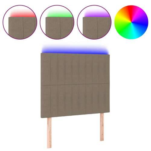 LED uzglavlje smeđesivo 90x5x118/128 cm od tkanine - Sivo-smeđa 90 x 5 x 118/128 cm 1 Cijena