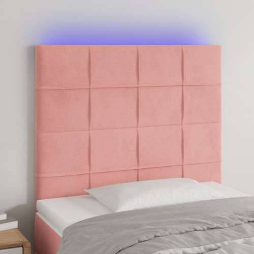 LED uzglavlje ružičasto 80x5x118/128 cm baršunasto - Ružičasta 80 x 5 x 118/128 cm 1 Cijena