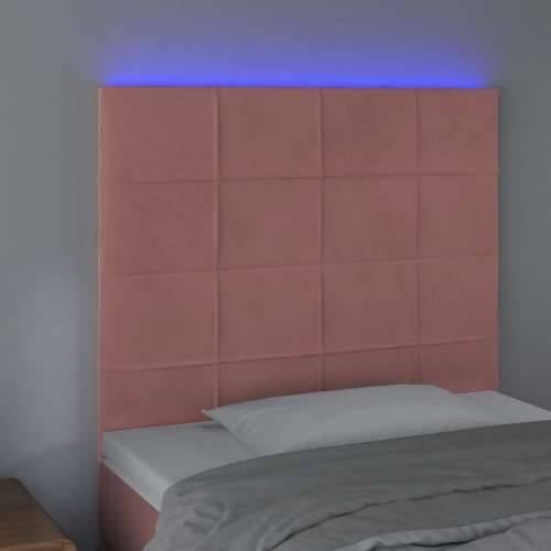 LED uzglavlje ružičasto 80x5x118/128 cm baršunasto - Ružičasta 80 x 5 x 118/128 cm 1 Cijena