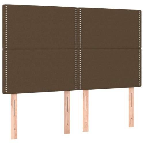 LED uzglavlje tamnosmeđe 144x5x118/128 cm od tkanine - Tamno smeđa 144 x 5 x 118/128 cm 1 Cijena