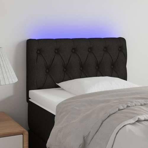 LED uzglavlje crno 80 x 7 x 78/88 cm od tkanine - Crna 80 x 7 x 78/88 cm 1 Cijena