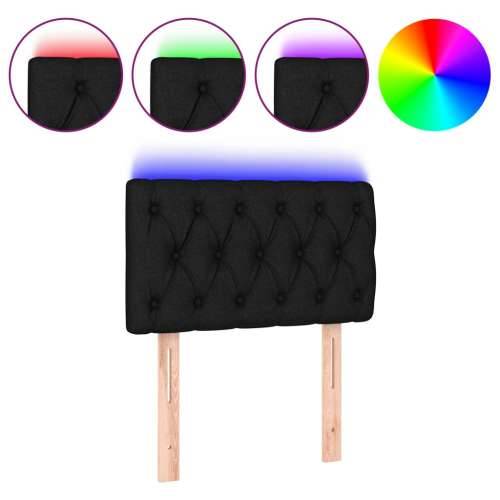 LED uzglavlje crno 80 x 7 x 78/88 cm od tkanine - Crna 80 x 7 x 78/88 cm 1 Cijena