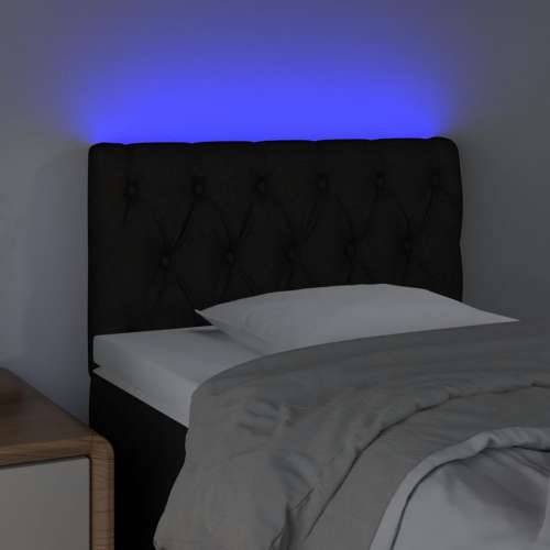 LED uzglavlje crno 80 x 7 x 78/88 cm od tkanine - Crna 80 x 7 x 78/88 cm 1 Cijena