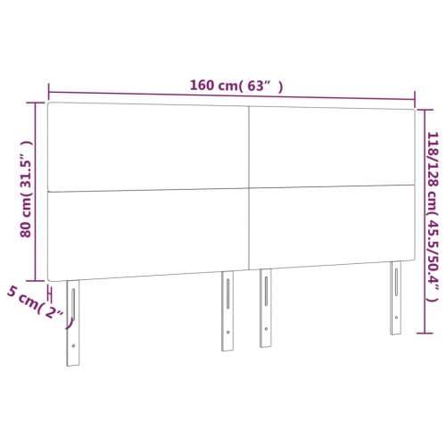 LED uzglavlje ružičasto 160x5x118/128 cm baršunasto - Ružičasta 160 x 5 x 118/128 cm 1 Cijena