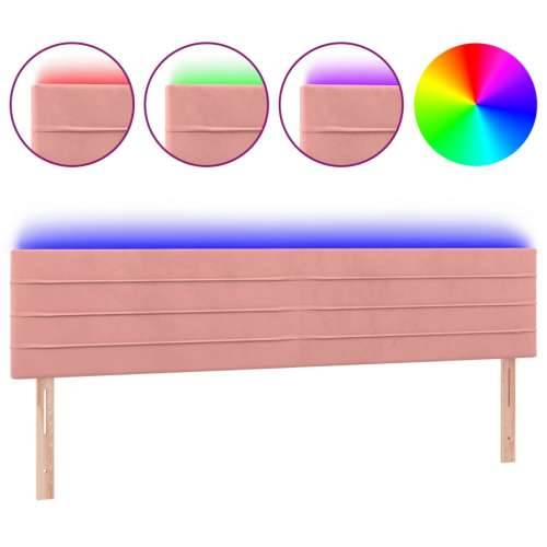 LED uzglavlje ružičasto 200x5x78/88 cm baršunasto - Ružičasta 200 x 5 x 78/88 cm 1 Cijena