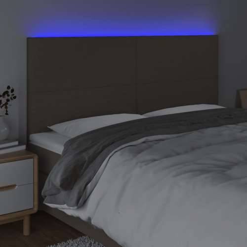 LED uzglavlje smeđesivo 180x5x118/128 cm od tkanine - Sivo-smeđa 180 x 5 x 118/128 cm 1 Cijena