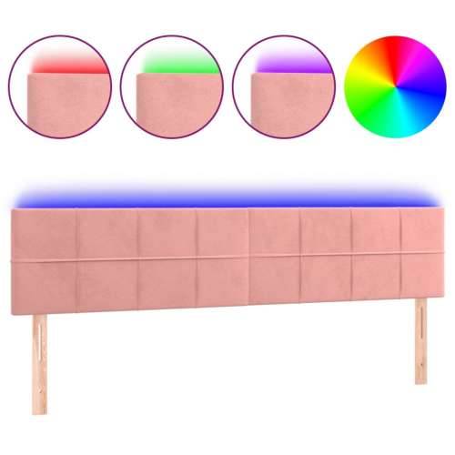 LED uzglavlje ružičasto 160x5x78/88 cm baršunasto - Ružičasta 160 x 5 x 78/88 cm 1 Cijena