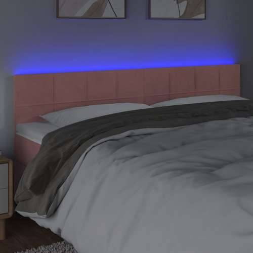 LED uzglavlje ružičasto 160x5x78/88 cm baršunasto - Ružičasta 160 x 5 x 78/88 cm 1 Cijena