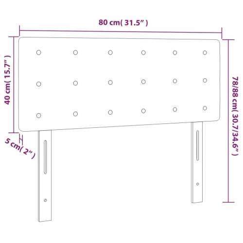 LED uzglavlje tamnosmeđe 80 x 5 x 78/88 cm od tkanine - Tamno smeđa 80 x 5 x 78/88 cm 1 Cijena