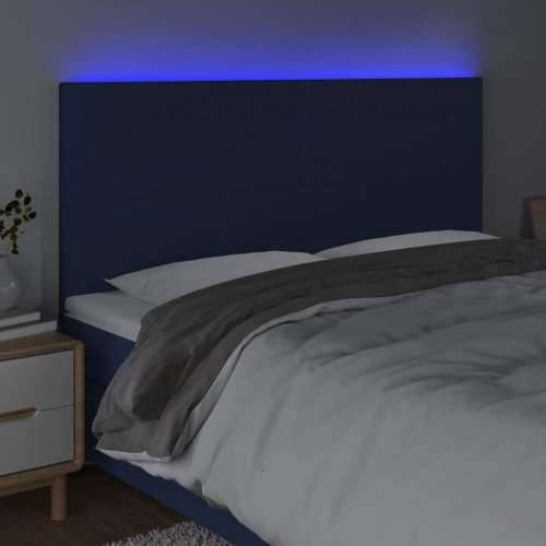 LED uzglavlje plavo 160x5x118/128 cm od tkanine - Plava 160 x 5 x 118/128 cm 1 Cijena