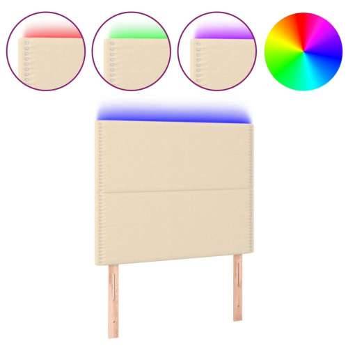 LED uzglavlje krem 90x5x118/128 cm od tkanine - Krema 90 x 5 x 118/128 cm 1 Cijena