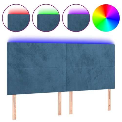 LED uzglavlje tamnoplavo 180x5x118/128 cm baršunasto - Tamno plava 180 x 5 x 118/128 cm 1 Cijena