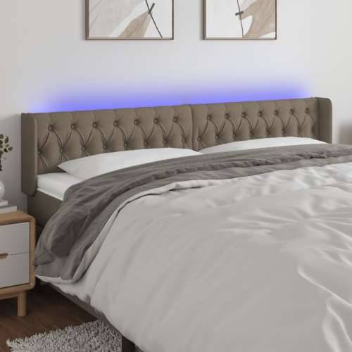 LED uzglavlje smeđesivo 203x16x78/88 cm od tkanine - Sivo-smeđa 203 x 16 x 78/88 cm 1 Cijena