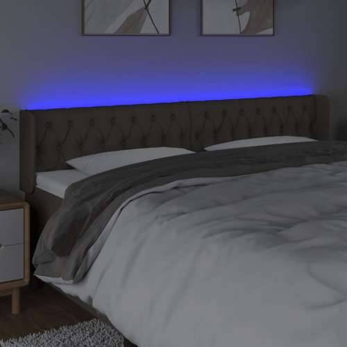 LED uzglavlje smeđesivo 203x16x78/88 cm od tkanine - Sivo-smeđa 203 x 16 x 78/88 cm 1 Cijena