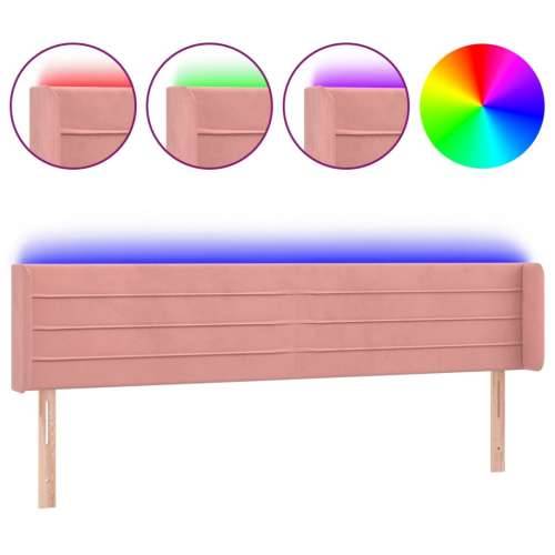 LED uzglavlje ružičasto 203x16x78/88 cm baršunasto - Ružičasta 203 x 16 x 78/88 cm 1 Cijena