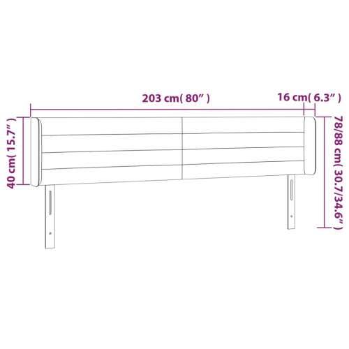 LED uzglavlje ružičasto 203x16x78/88 cm baršunasto - Ružičasta 203 x 16 x 78/88 cm 1 Cijena