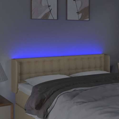 LED uzglavlje krem 147x16x78/88 cm od tkanine - Krema 147 x 16 x 78/88 cm 1 Cijena