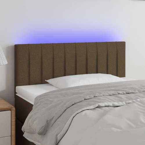 LED uzglavlje tamnosmeđe 90x5x78/88 cm od tkanine - Tamno smeđa 90 x 5 x 78/88 cm 1 Cijena