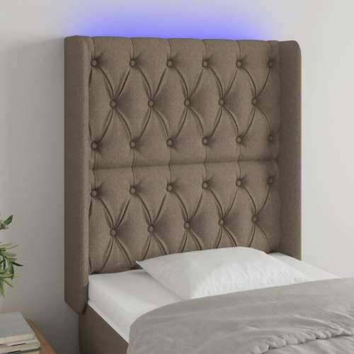 LED uzglavlje smeđesivo 83 x 16 x 118/128 cm od tkanine - Sivo-smeđa 83 x 16 x 118/128 cm 1 Cijena