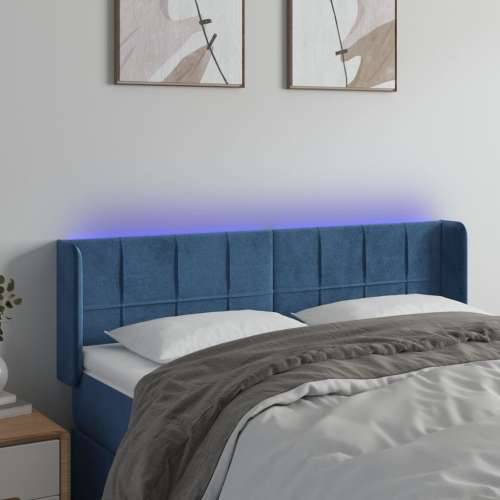 LED uzglavlje tamnoplavo 147x16x78/88 cm baršunasto - Tamno plava 147 x 16 x 78/88 cm 1 Cijena