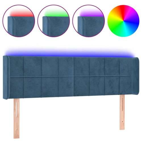 LED uzglavlje tamnoplavo 147x16x78/88 cm baršunasto - Tamno plava 147 x 16 x 78/88 cm 1 Cijena