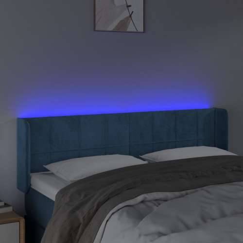 LED uzglavlje tamnoplavo 147x16x78/88 cm baršunasto - Tamno plava 147 x 16 x 78/88 cm 1 Cijena