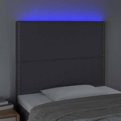 LED uzglavlje tamnosivo 100x5x118/128 cm od tkanine - Tamno siva 100 x 5 x 118/128 cm 1 Cijena