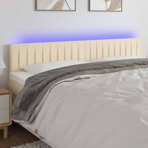 LED uzglavlje krem 200x5x78/88 cm od tkanine - Krema 200 x 5 x 78/88 cm 1 Cijena