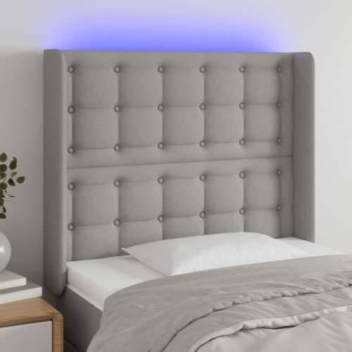 LED uzglavlje svjetlosivo 103 x 16 x 118/128 cm od tkanine - Svjetlosiva 103 x 16 x 118/128 cm 1 Cijena