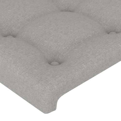 LED uzglavlje svjetlosivo 103 x 16 x 118/128 cm od tkanine - Svjetlosiva 103 x 16 x 118/128 cm 1 Cijena