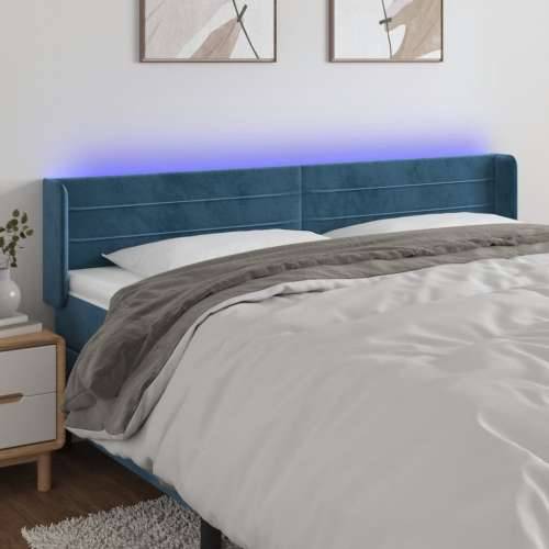 LED uzglavlje tamnoplavo 163x16x78/88 cm baršunasto - Tamno plava 163 x 16 x 78/88 cm 1 Cijena