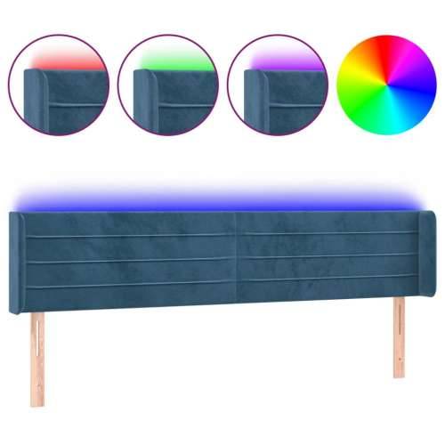 LED uzglavlje tamnoplavo 163x16x78/88 cm baršunasto - Tamno plava 163 x 16 x 78/88 cm 1 Cijena