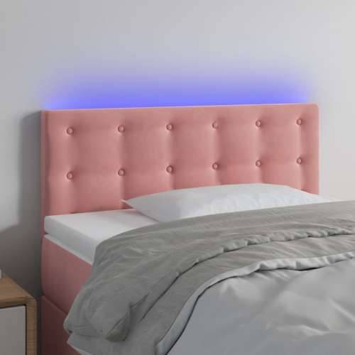 LED uzglavlje ružičasto 100x5x78/88 cm baršunasto - Ružičasta 100 x 5 x 78/88 cm 1 Cijena