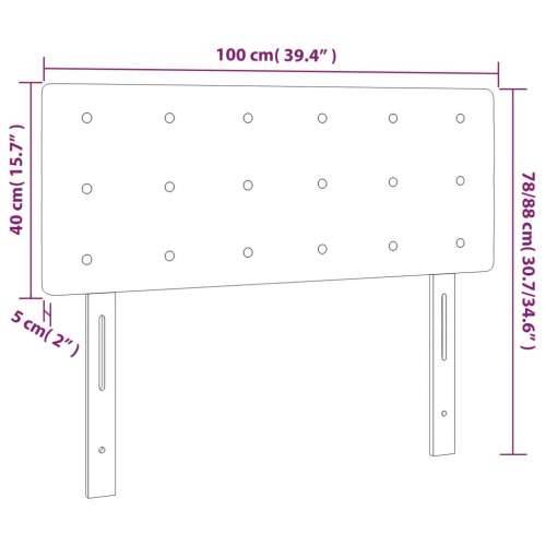 LED uzglavlje ružičasto 100x5x78/88 cm baršunasto - Ružičasta 100 x 5 x 78/88 cm 1 Cijena