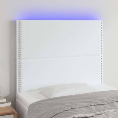 LED uzglavlje bijelo 80x5x118/128 cm od umjetne kože - Bijela 80 x 5 x 118/128 cm 1 Cijena