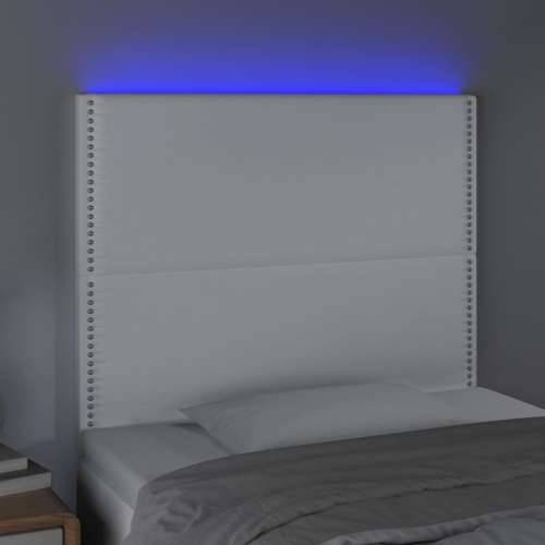 LED uzglavlje bijelo 80x5x118/128 cm od umjetne kože - Bijela 80 x 5 x 118/128 cm 1 Cijena