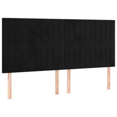 LED uzglavlje crno 160x5x118/128 cm baršunasto - Crna 160 x 5 x 118/128 cm 1 Cijena