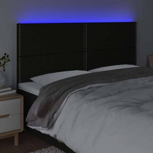 LED uzglavlje crno 180x5x118/128 cm od tkanine - Crna 180 x 5 x 118/128 cm 1 Cijena